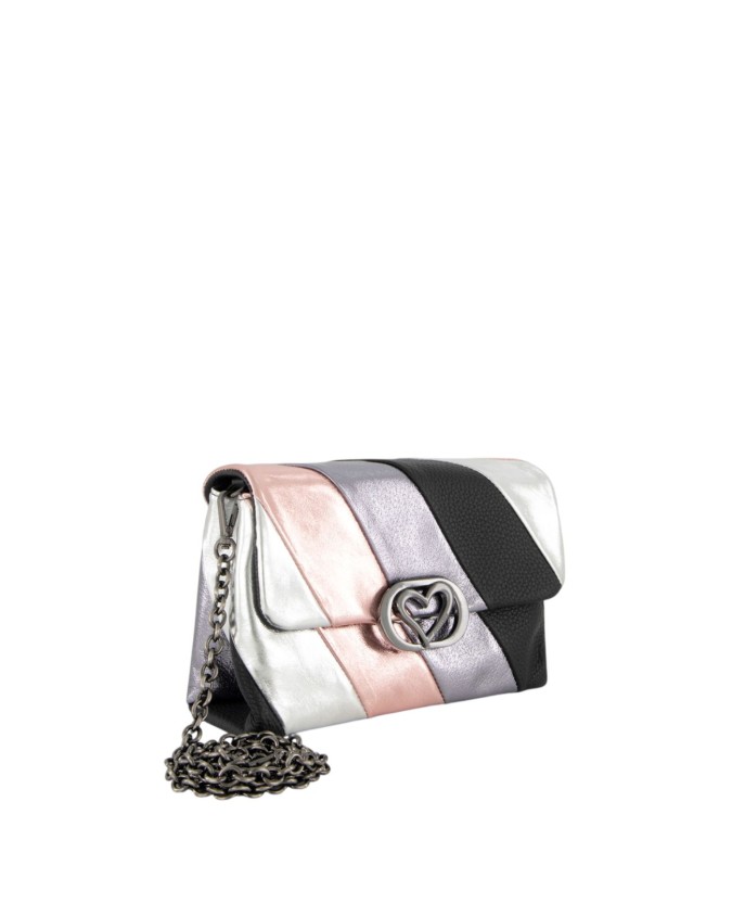  Braccialini - Borsa a tracolla in pelle multicolor con