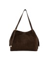 Braccialini - Sara suede shoulder bag with adjustable straps