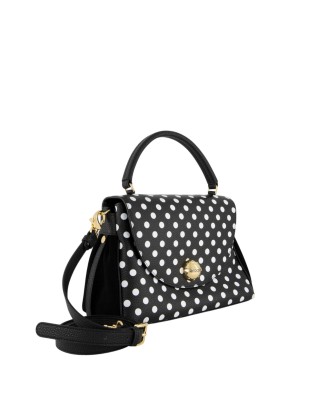  Braccialini - Borsa bauletto in pelle con patta e manico 2