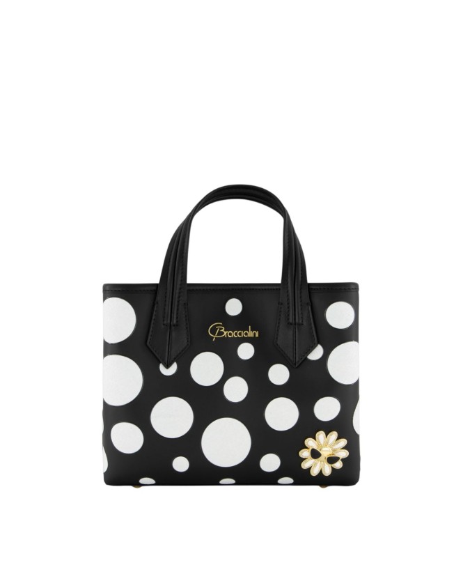  Braccialini - Borsa a mano in pelle con doppio scomparto Mia
