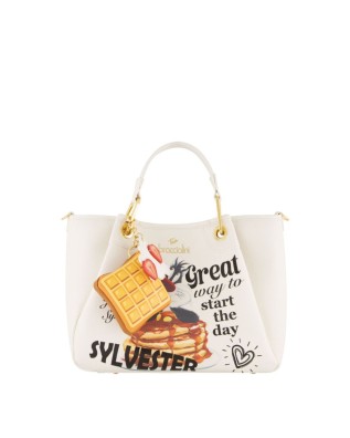 Braccialini - Faux leather handbag with Looney Tunes...