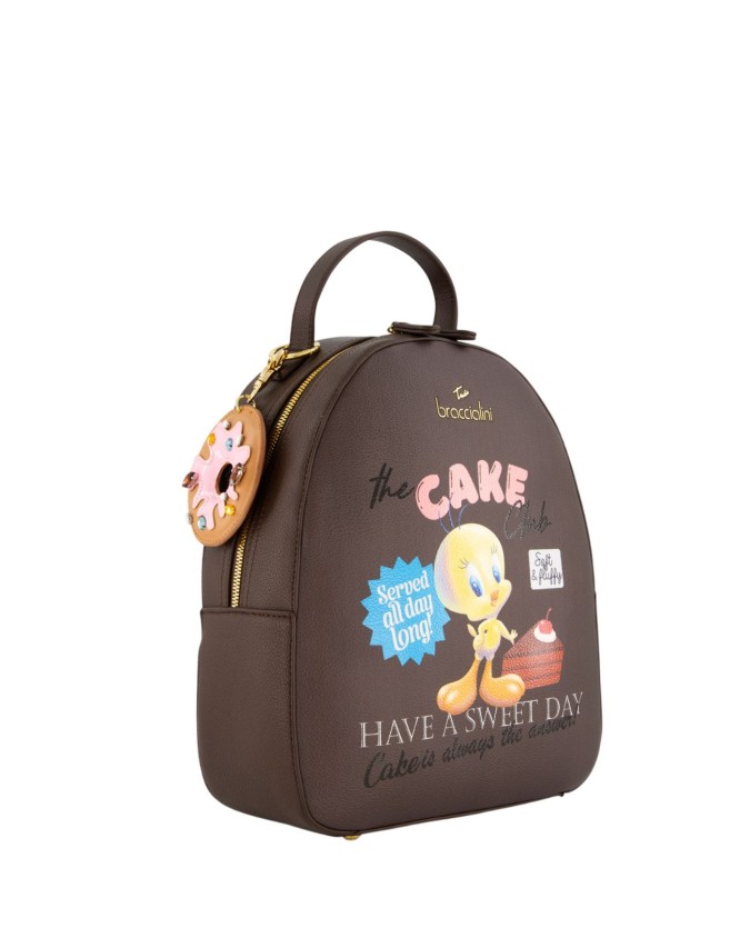  Braccialini - Zaino donna in ecopelle stampa Looney Tunes Amy