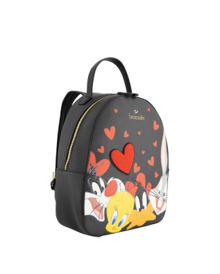  Braccialini - Zaino donna in ecopelle con stampa Looney Tunes 2