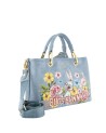 Braccialini - Size M handbag with a suede-look faux leather shoulder strap: Bugs Bunny Beth LT Bloom