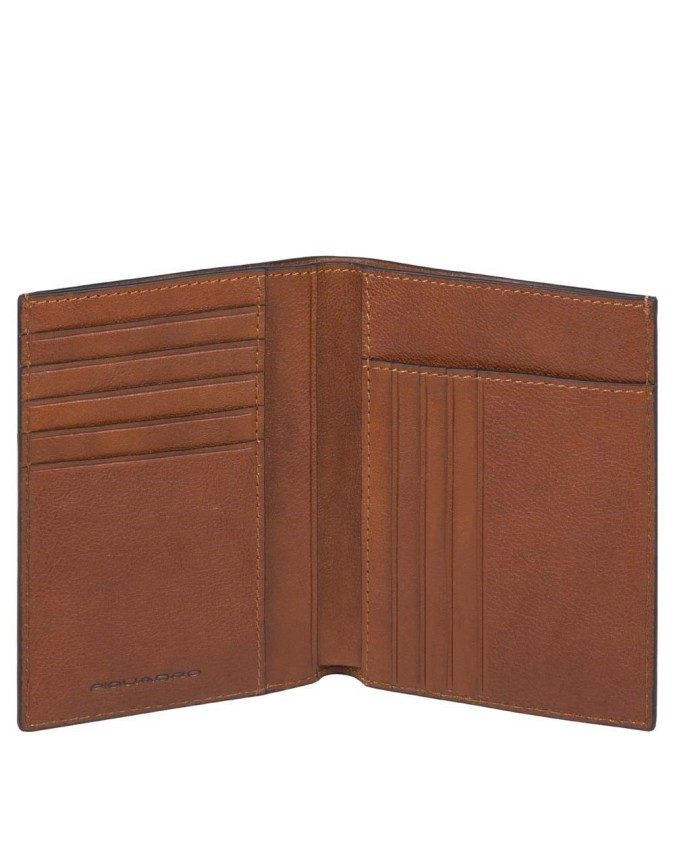PIQUADRO - Portafoglio uomo verticale in pelle - Cuoio naturale -  PU1393B3R/CU