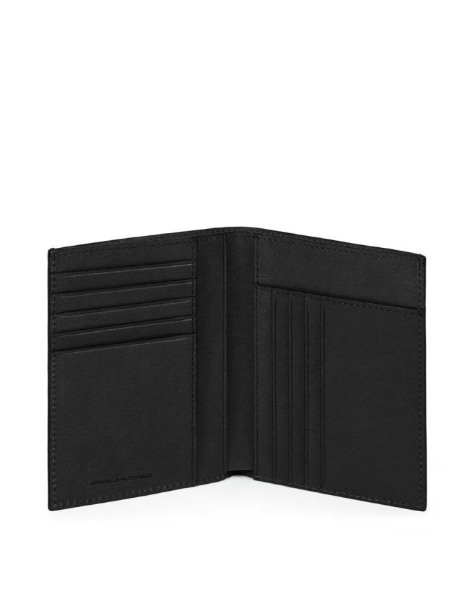 PIQUADRO - Portafoglio uomo verticale in pelle - Nero - PU1393B3R/N su