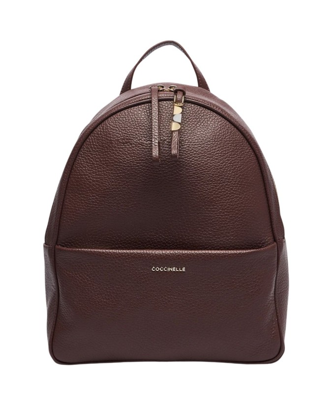 Coccinelle - Zaino donna in pelle con tasca esterna Nory