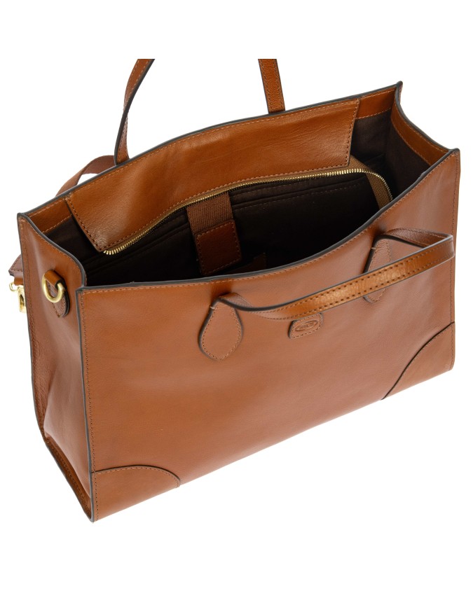Bric's - Small Opera Volterra Leather Handbag with Shoulder