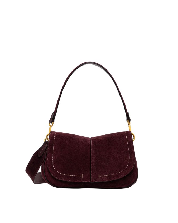 Gianni Chiarini - Suede shoulder bag with flap and shoulder