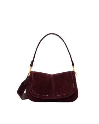 Gianni Chiarini - Suede shoulder bag with flap and shoulder