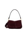 Gianni Chiarini - Umhängetasche aus Wildleder mit Klappe und Schulterriemen, Größe M, Modell Helena Round