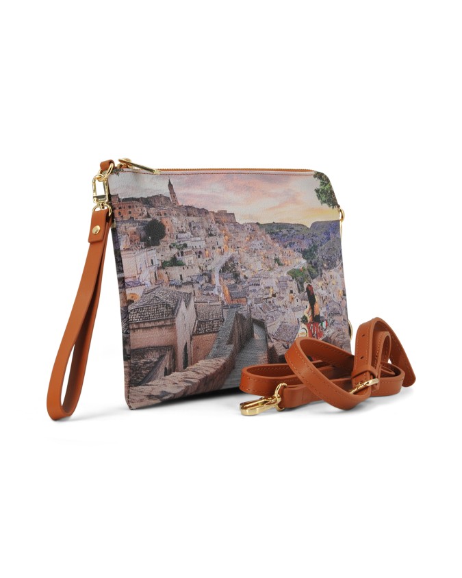 Ynot - Clutch Piccola in Ecopelle Stampa Città Yesbag