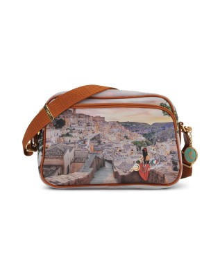 Ynot - Medium-sized Reporter Shoulder Bag with Double Pockets