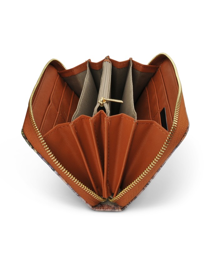  Ynot - Portafoglio Donna zip around in ecopelle stampa città