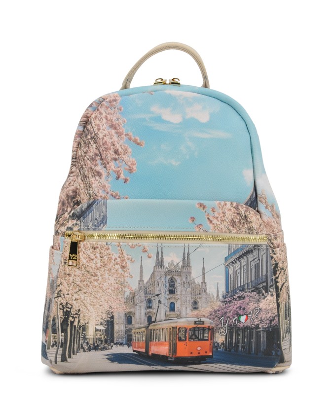 Ynot – Damenrucksack aus Kunstleder mit Fronttasche und