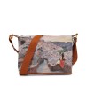 Ynot – Hobo-Tasche, Größe S, aus Kunstleder mit Stadt-Print