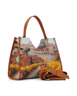  Ynot - Tote bag small in ecopelle stampa città Yesbag 2