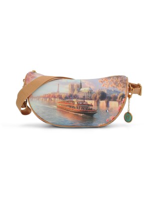 Ynot - Size M Crossbody Bag with "Città Yesbag" Print