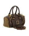  Campomaggi - Borsa Bauletto con Borchie in Pelle di Vacchetta