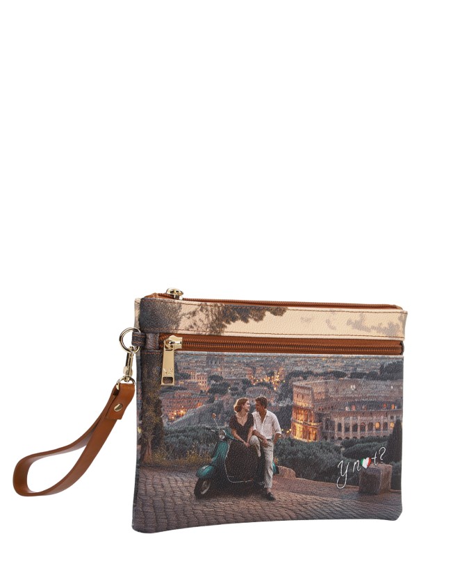 Ynot - Clutch with Wrist Strap and Front Pocket, Size M