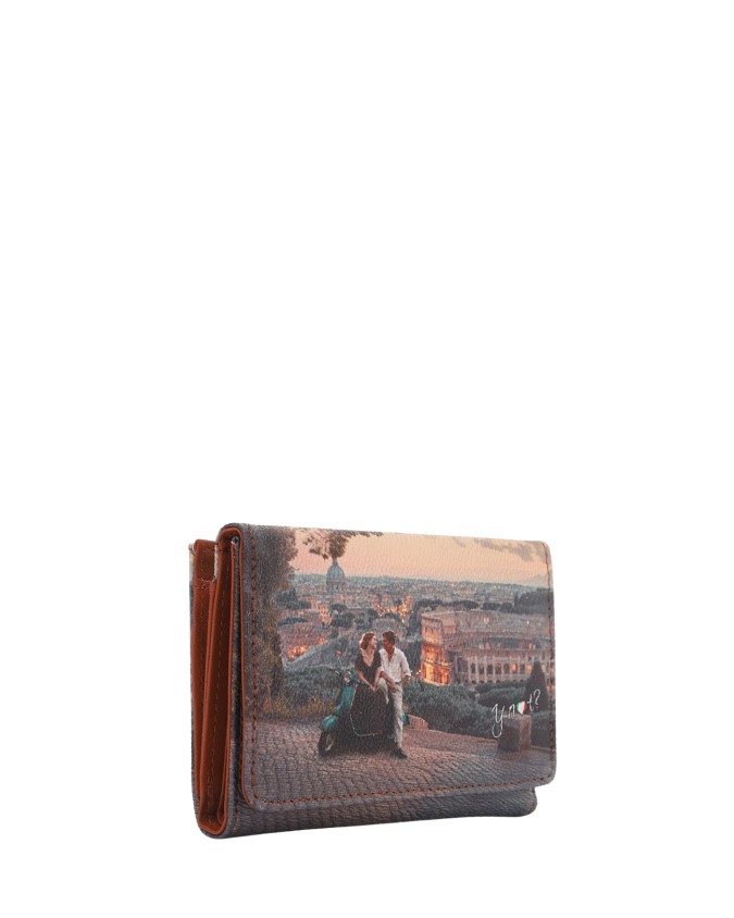  Ynot - Portafoglio Donna con Patta e Bottone in Ecopelle Yesbag
