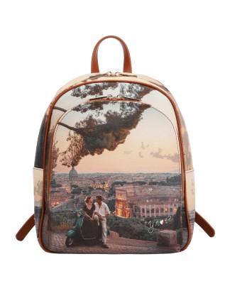 Ynot - Women's Backpack, Size M, with an External Pocket in