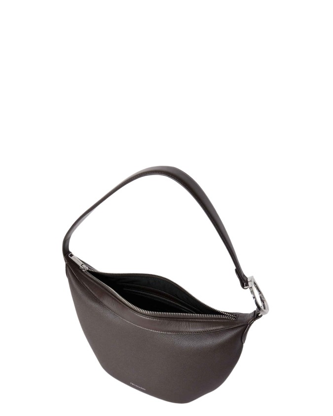 Trussardi - Kleine Hobo-Tasche aus genarbtem Leder in der Farbe