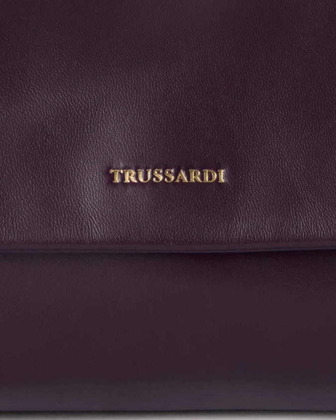 Trussardi - Borsa a Tracolla con Patta in Nappa Orbita Mini