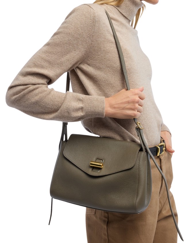  Trussardi - Borsa a Tracolla con Patta in Pelle Girello Mini