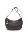 Nannini – Half-Moon Shoulder Bag in Nylon and Liberty Leather