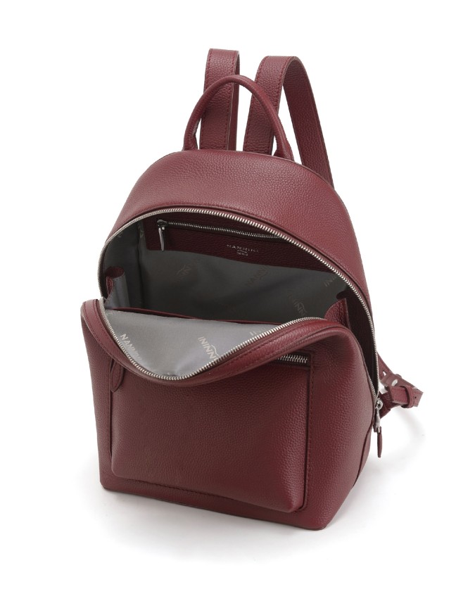 Nannini - Women's Leather Backpack with an External Pocket in