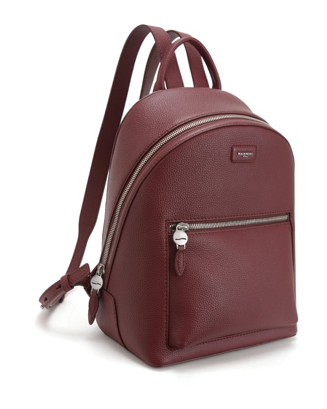  Nannini - Zaino Donna in Pelle con Tasca Esterna in Pelle