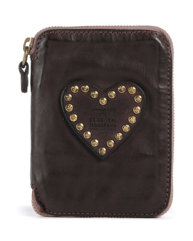 Campomaggi - Women's Wallet with Studs and a Heart, Made of