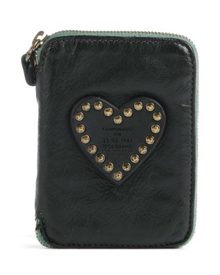 Campomaggi - Damenbrieftasche mit Nieten und Herz aus