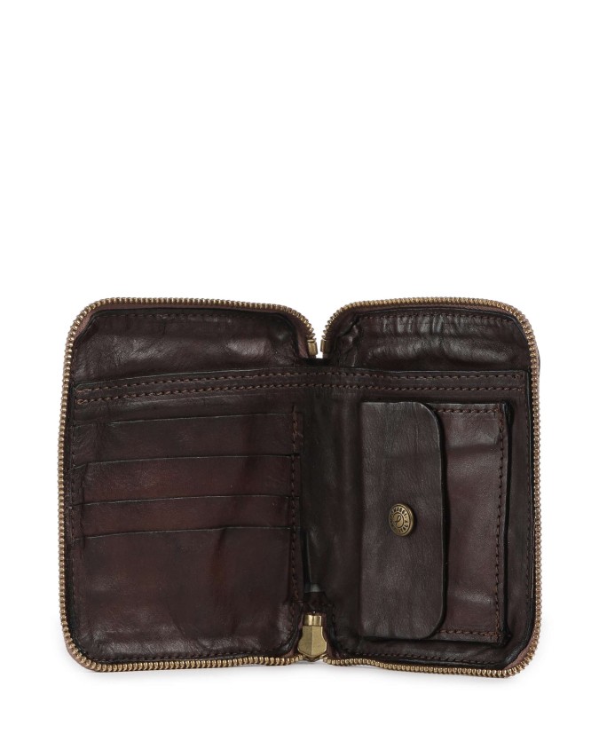 Campomaggi - Damenbrieftasche mit Nieten und Herz aus