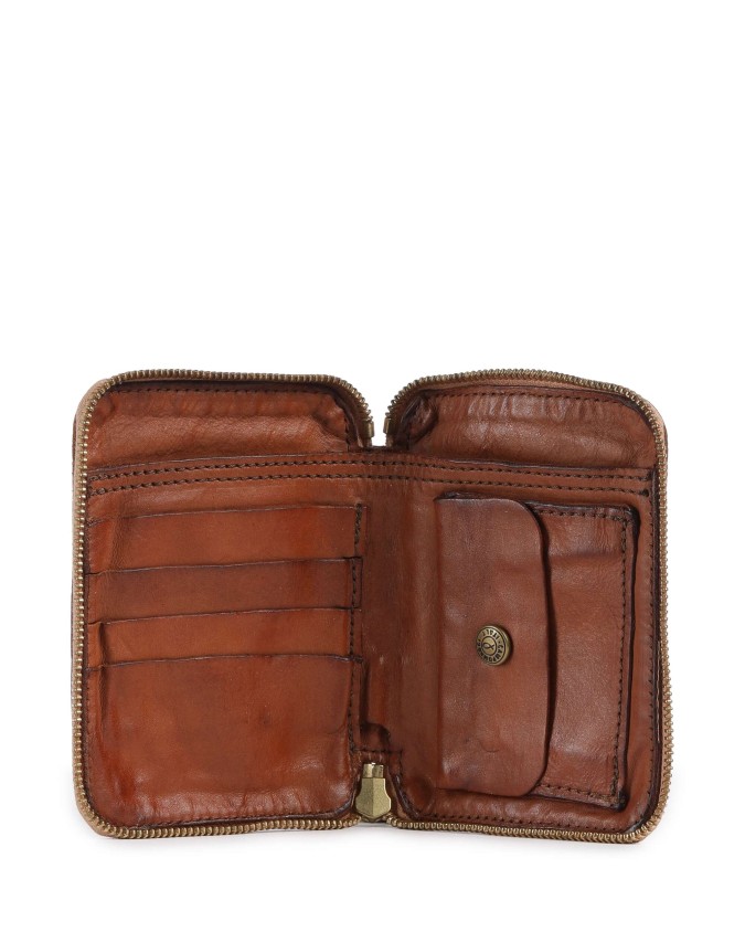 Campomaggi - Damenbrieftasche mit Nieten und Herz aus