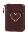 Campomaggi - Damenbrieftasche mit Nieten und Herz aus