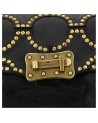 Campomaggi - Leather Shoulder Bag with Flap and Studs, Size S