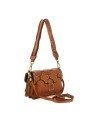 Campomaggi - Leather Shoulder Bag with Flap and Studs, Size S