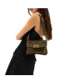 Campomaggi - Leather Shoulder Bag with Flap and Studs, Size S