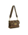 Campomaggi - Leather Shoulder Bag with Flap and Studs, Size S