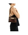 Campomaggi - Leather Shoulder Bag with Flap and Studs, Size S