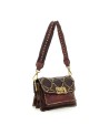 Campomaggi - Leather Shoulder Bag with Flap and Studs, Size S