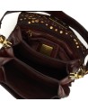 Campomaggi - Leather Shoulder Bag with Flap and Studs, Size S