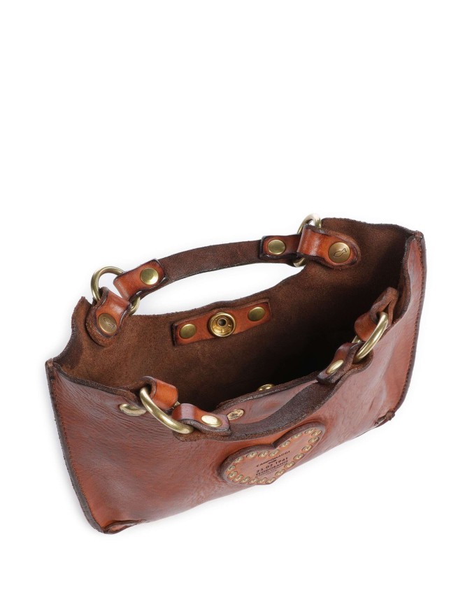 Campomaggi - Borsa a Mano con Tracolla in Pelle di Vacchetta