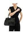 Campomaggi - Large Shopping Bag with Studs and Rhinestones in