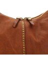  Campomaggi - Borsa Hobo con Borchie in Pelle di Vacchetta