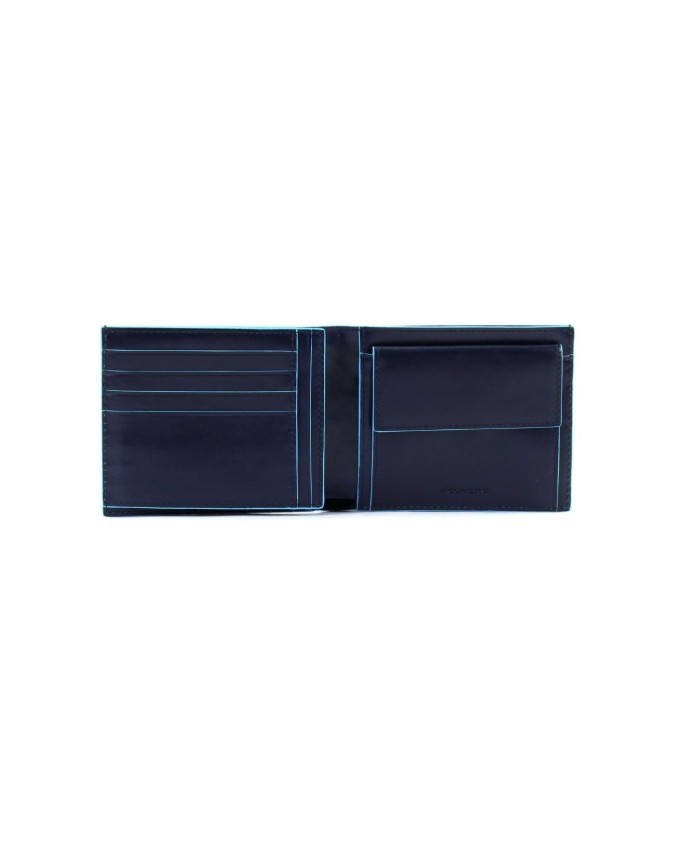 Piquadro - Men's wallet with coin pocket, bill compartment, and