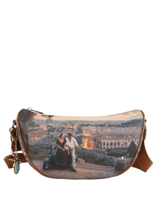 Ynot - Borsa a Spalla Tg. S con Tracolla in Ecopelle Stampa