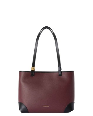 Trussardi - Borsa Shopper con Tracolla in Tessuto Spalmato e